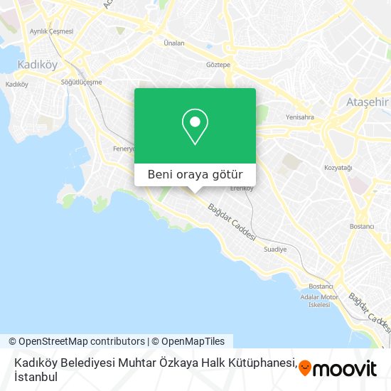 Kadıköy Belediyesi Muhtar Özkaya Halk Kütüphanesi harita