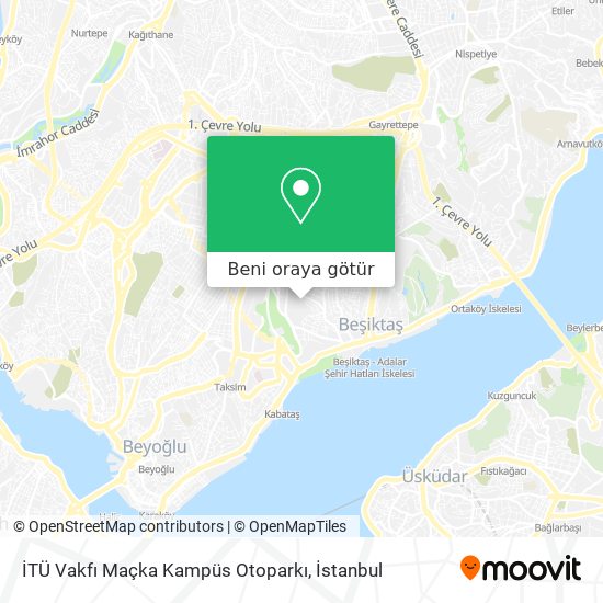 İTÜ Vakfı Maçka Kampüs Otoparkı harita