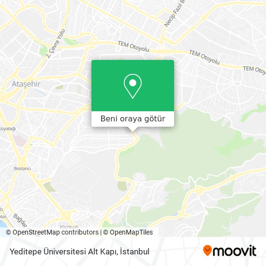Yeditepe Üniversitesi Alt Kapı harita