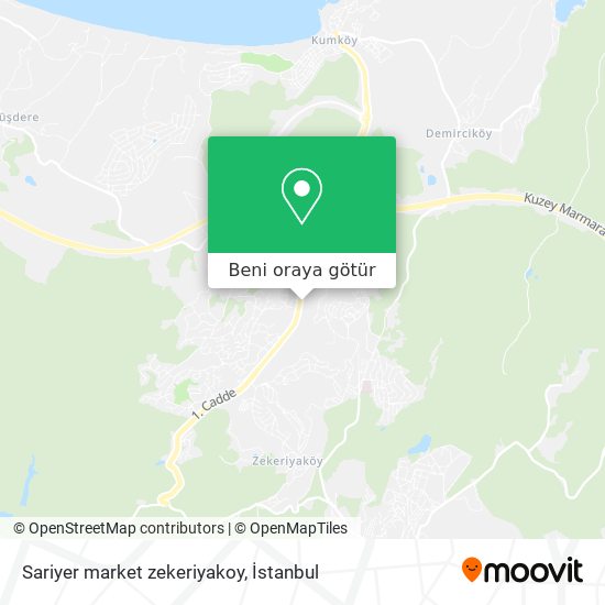 Sariyer market zekeriyakoy harita