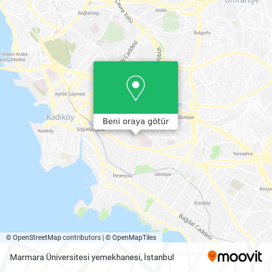 Marmara Üniversitesi yemekhanesi harita