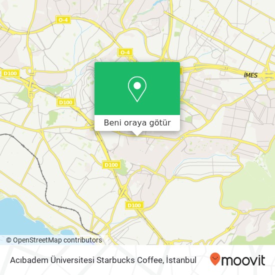 Acıbadem Üniversitesi Starbucks Coffee harita