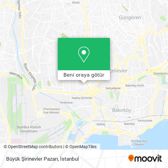 Büyük Şirinevler Pazarı harita