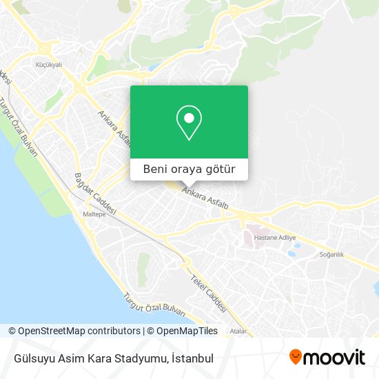 Gülsuyu Asim Kara Stadyumu harita