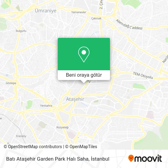Batı Ataşehir Garden Park Halı Saha harita