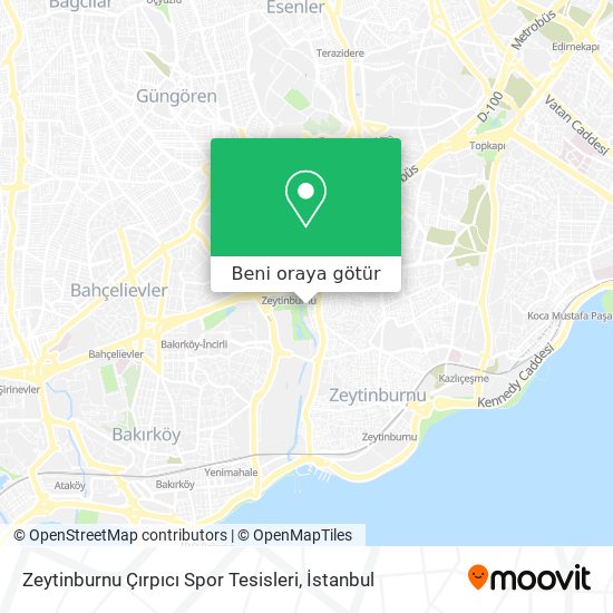 Zeytinburnu Çırpıcı Spor Tesisleri harita