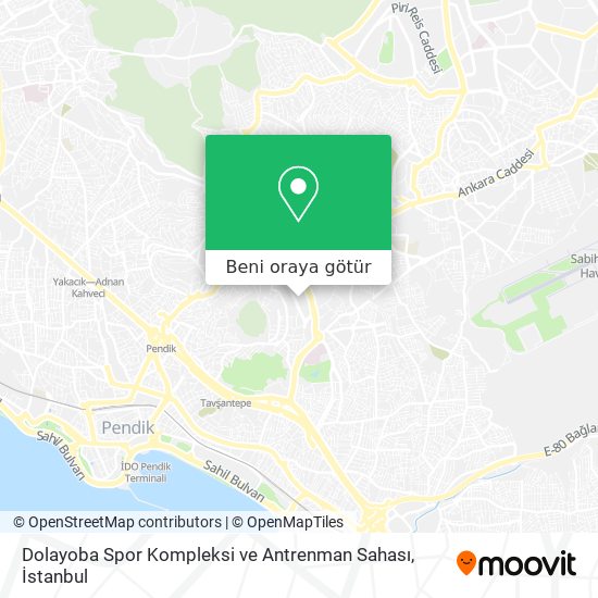 Dolayoba Spor Kompleksi ve Antrenman Sahası harita