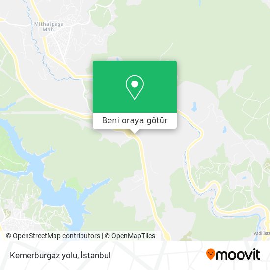 Kemerburgaz yolu harita