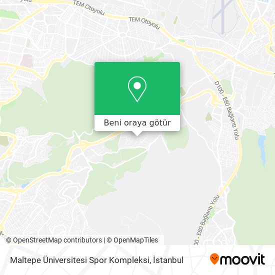 Maltepe Üniversitesi Spor Kompleksi harita