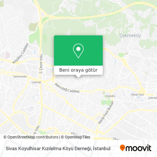 Sivas Koyulhisar Kızılelma Köyü Derneği harita