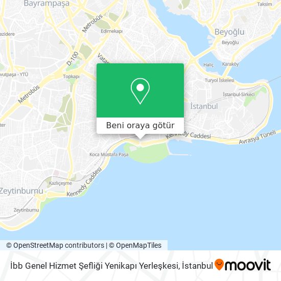 İbb Genel Hizmet Şefliği Yenikapı Yerleşkesi harita