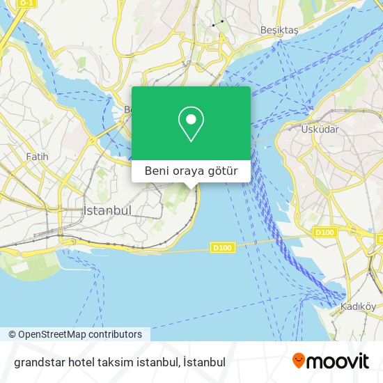 grandstar hotel taksim istanbul harita