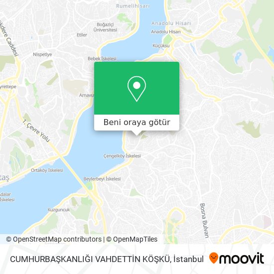 CUMHURBAŞKANLIĞI VAHDETTİN KÖŞKÜ harita