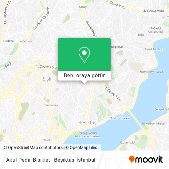Aktif Pedal Bisiklet - Beşiktaş harita