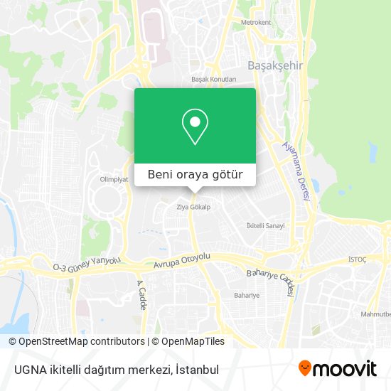 UGNA ikitelli dağıtım merkezi harita