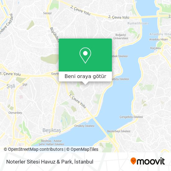 Noterler Sitesi Havuz & Park harita