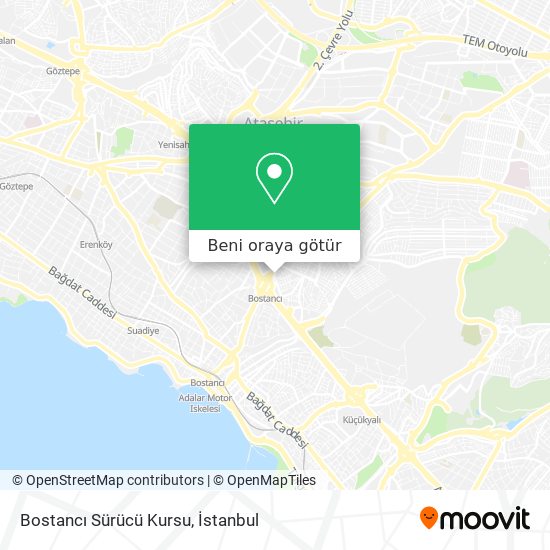 Bostancı Sürücü Kursu harita