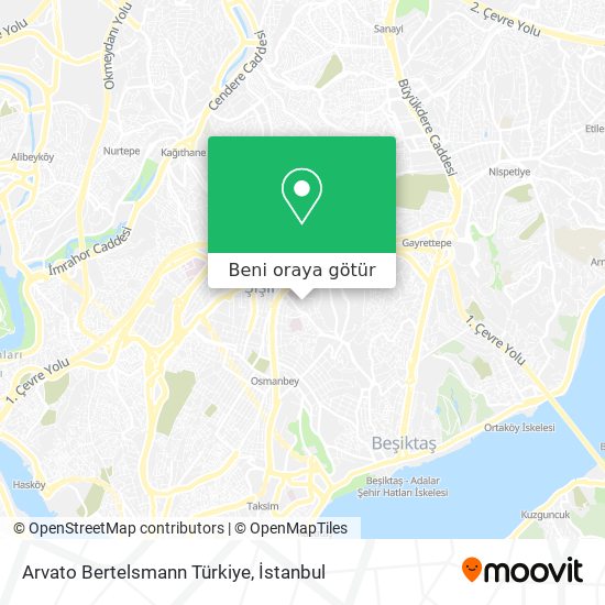 Arvato Bertelsmann Türkiye harita