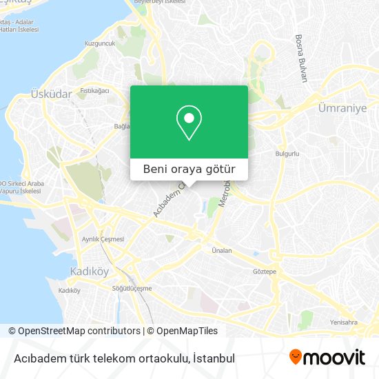 Acıbadem türk telekom ortaokulu harita