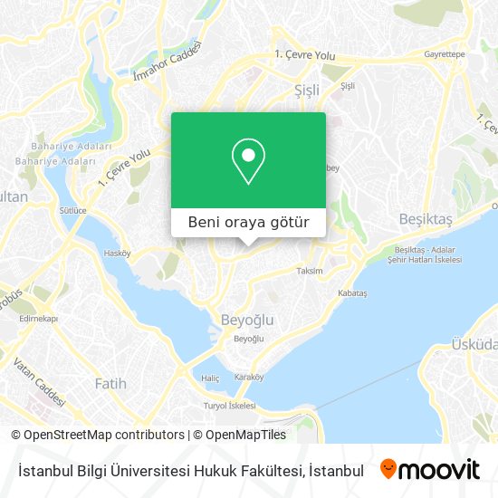 İstanbul Bilgi Üniversitesi Hukuk Fakültesi harita
