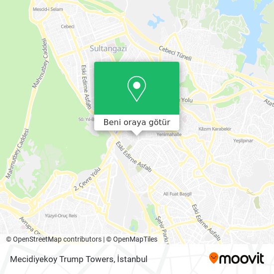 Mecidiyekoy Trump Towers harita