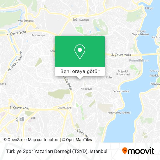 Türkiye Spor Yazarları Derneği (TSYD) harita