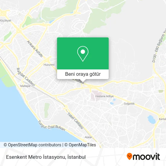 Esenkent Metro İstasyonu harita