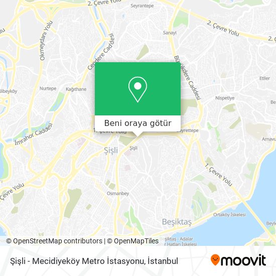 Şişli - Mecidiyeköy Metro İstasyonu harita