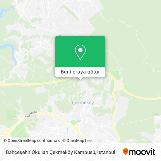 Bahçeşehir Okulları Çekmeköy Kampüsü harita