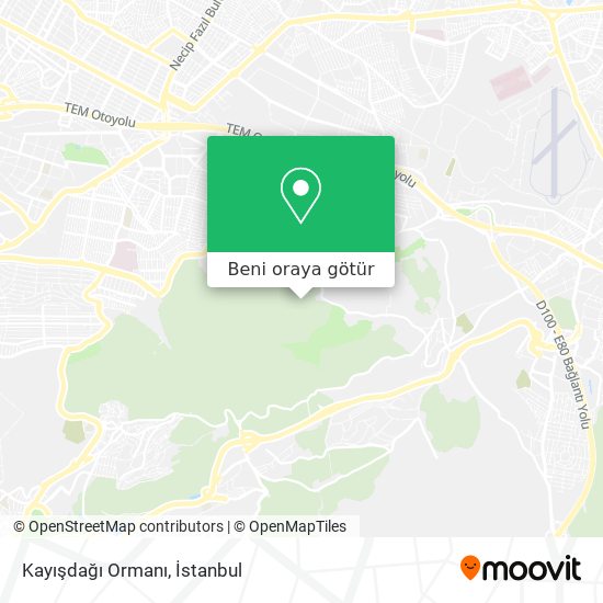 Kayışdağı Ormanı harita