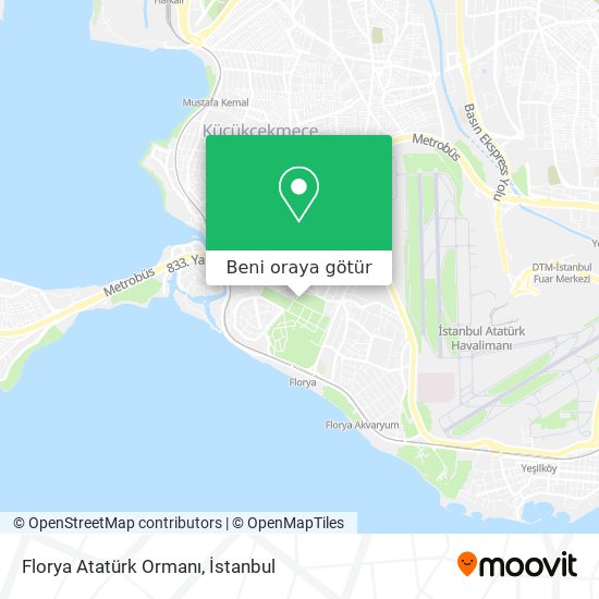 Florya Atatürk Ormanı harita