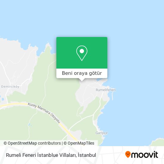 Rumeli Feneri İstanblue Villaları harita