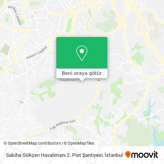 Sabiha Gökçen Havalimanı  2. Pist Şantiyesi harita