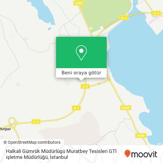 Halkali  Gümrük Müdürlügü Muratbey Tesisleri GTİ işletme Müdürlüğü harita