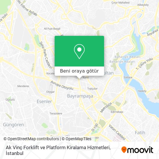 Ak Vinç Forklift ve Platform Kiralama Hizmetleri harita
