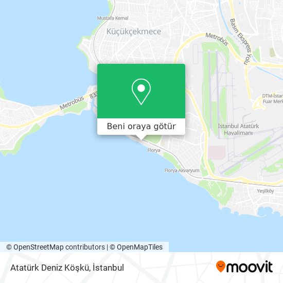 Atatürk Deniz Köşkü harita