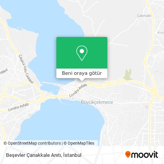 Beşevler Çanakkale Anıtı harita