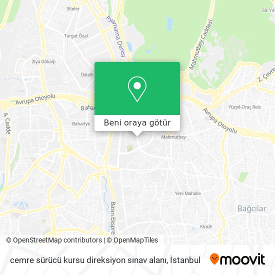 cemre sürücü kursu direksiyon sınav alanı harita