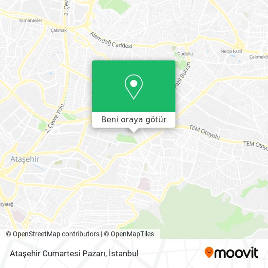 Ataşehir Cumartesi Pazarı harita