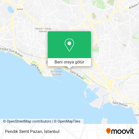 Pendik Semt Pazarı harita