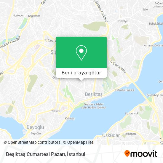 Beşiktaş Cumartesi Pazarı harita