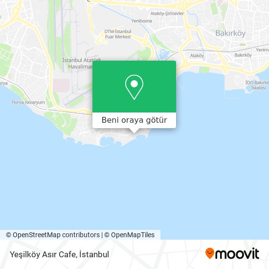 Yeşilköy Asır Cafe harita