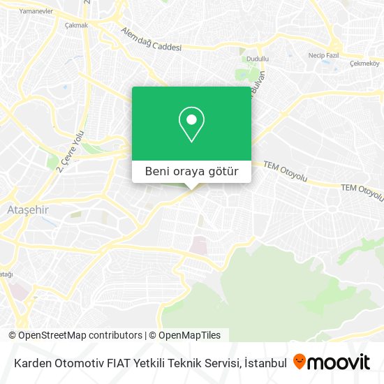 Karden Otomotiv FIAT Yetkili Teknik Servisi harita