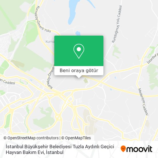 İstanbul Büyükşehir Belediyesi Tuzla Aydınlı Geçici Hayvan Bakım Evi harita