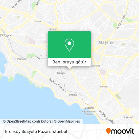 Erenköy Sosyete Pazarı harita