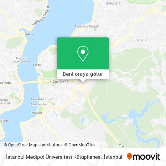 İstanbul Medipol Üniversitesi Kütüphanesi harita
