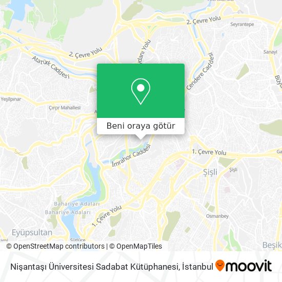 Nişantaşı Üniversitesi Sadabat Kütüphanesi harita