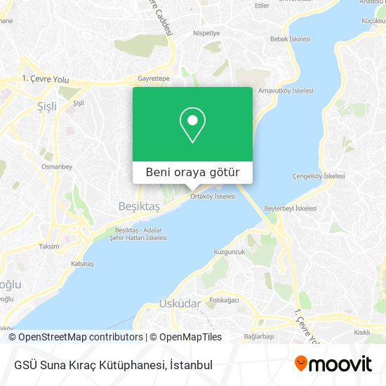 GSÜ Suna Kıraç Kütüphanesi harita
