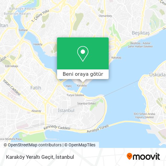 Karaköy Yeraltı Geçit harita