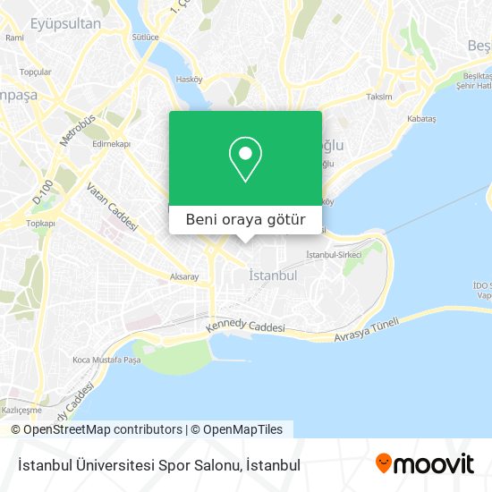 İstanbul Üniversitesi Spor Salonu harita